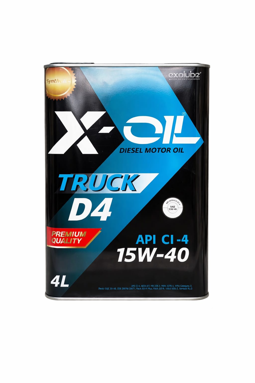 X-OIL Truck D4 Diesel Engine Oil 15W-40 (4L) – API CI-4 Premium Heavy Duty Motor Oil
