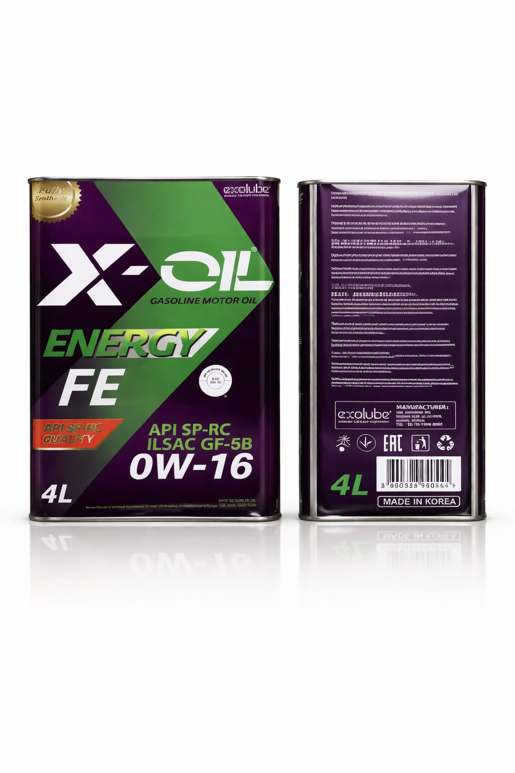 X-OIL Energy FE 0W-16 Gasoline Engine Oil API SP-RC ILSAC GF-6B – Fuel Efficient Premium Motor Oil (4L)