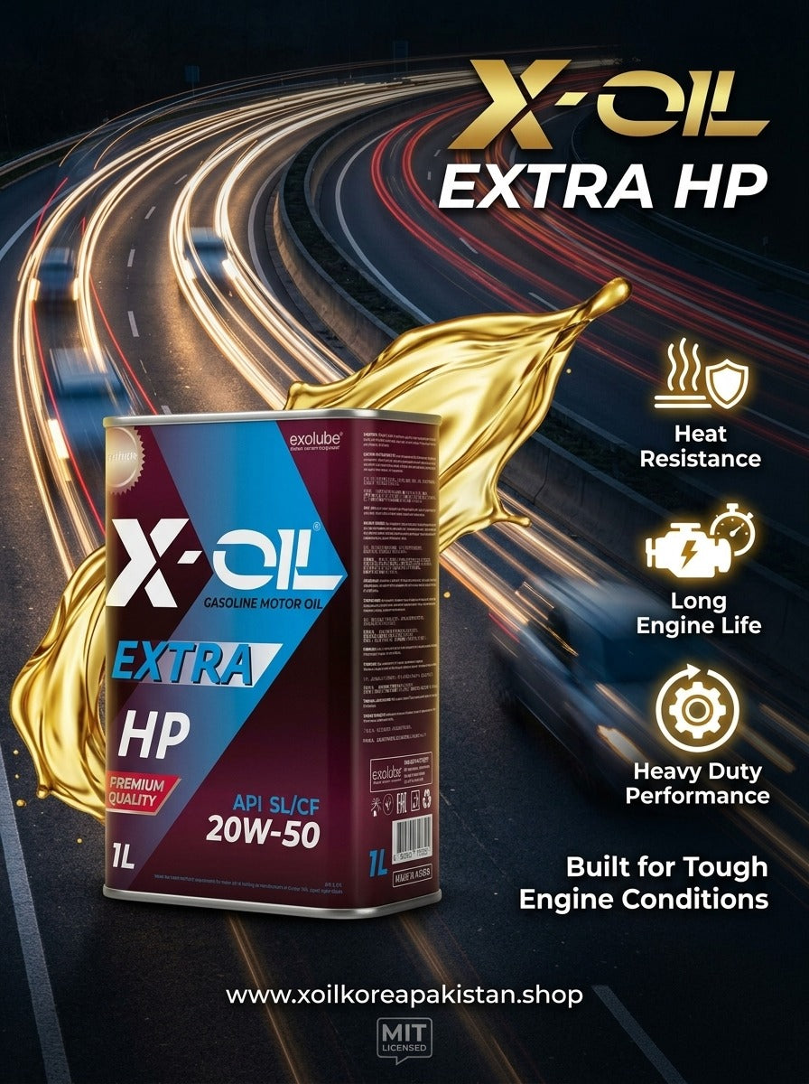 X-OIL Extra HP 20W-50 Gasoline Engine Oil (4L) – API SL/CF Premium Motor Oil