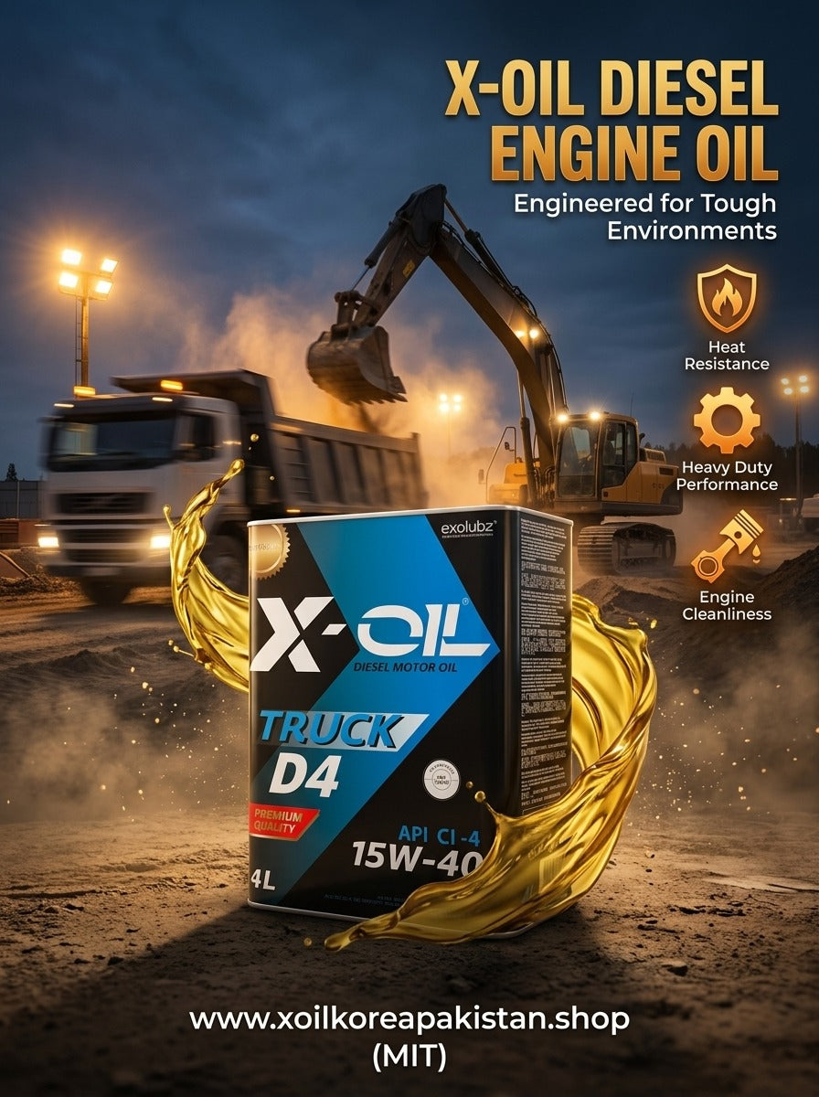 X-OIL Truck D4 Diesel Engine Oil 15W-40 (4L) – API CI-4 Premium Heavy Duty Motor Oil