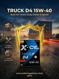 X-OIL Truck D4 Diesel Engine Oil 15W-40 (4L) – API CI-4 Premium Heavy Duty Motor Oil