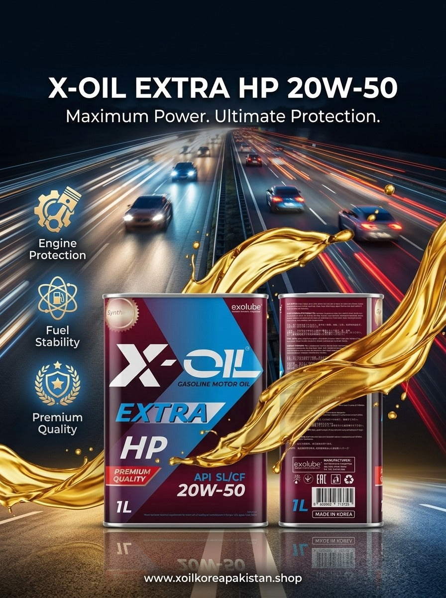X-OIL Extra HP 20W-50 Gasoline Engine Oil (4L) – API SL/CF Premium Motor Oil